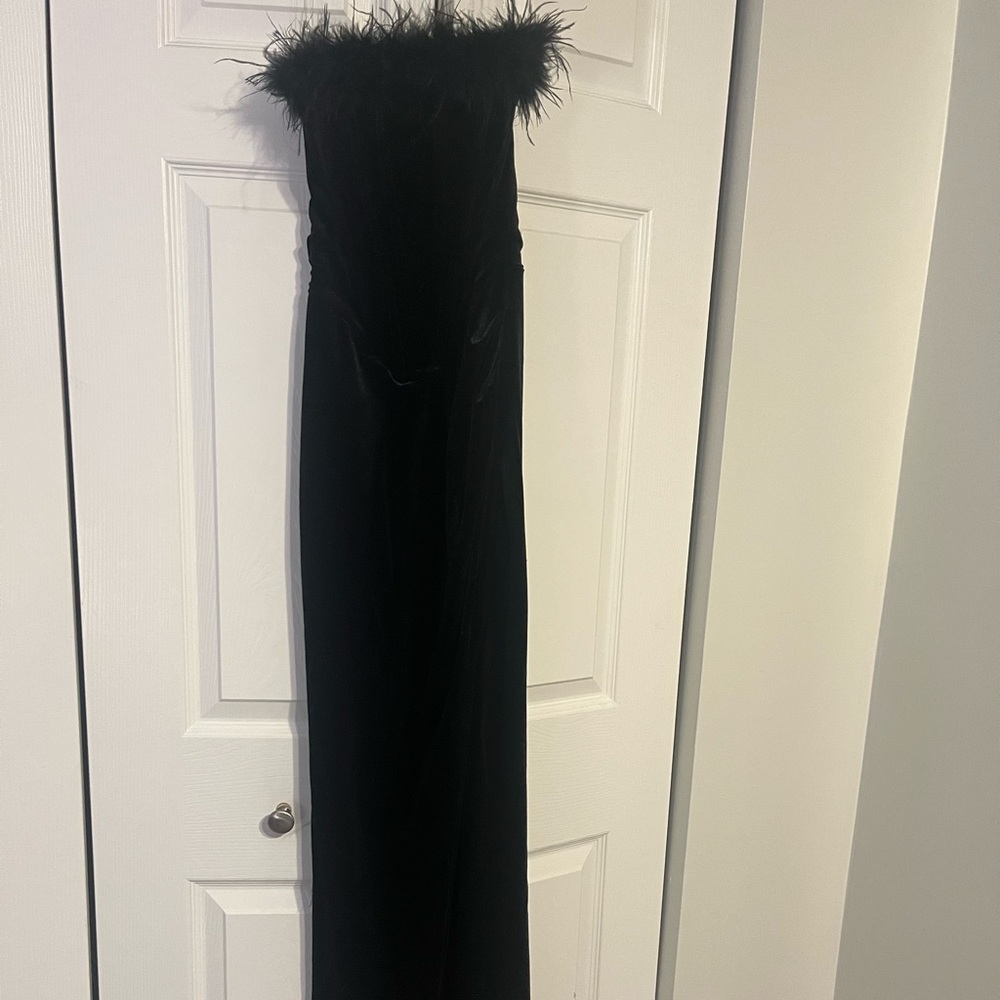Black velvet dress